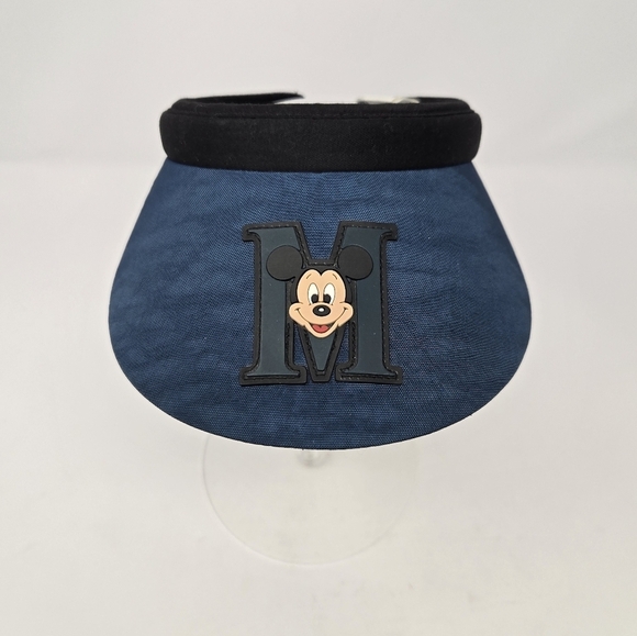 DISNEYLAND RESORT DISNEY PARKS TEAL BLUE VISOR MICKEY MOUSE INITIAL M UNISEX OS - Picture 3 of 12